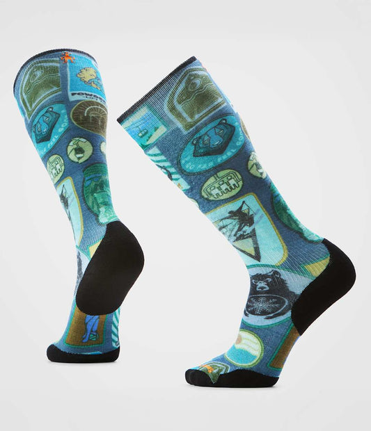 TNF X Smartwool Ski Targeted Cushion Explorer Print OTC Socks - The North Face