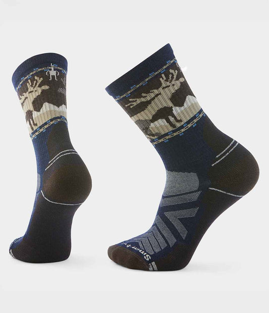 TNF X Smartwool HiKE Light Cushion Mountain Moose Crew Socks - The North Face