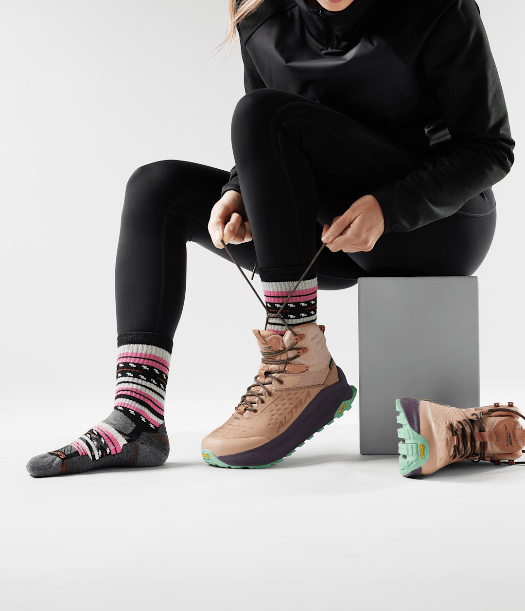 TNF X Smartwool Women's HIKE Light Cushion Margarita Crew Socks - The North Face