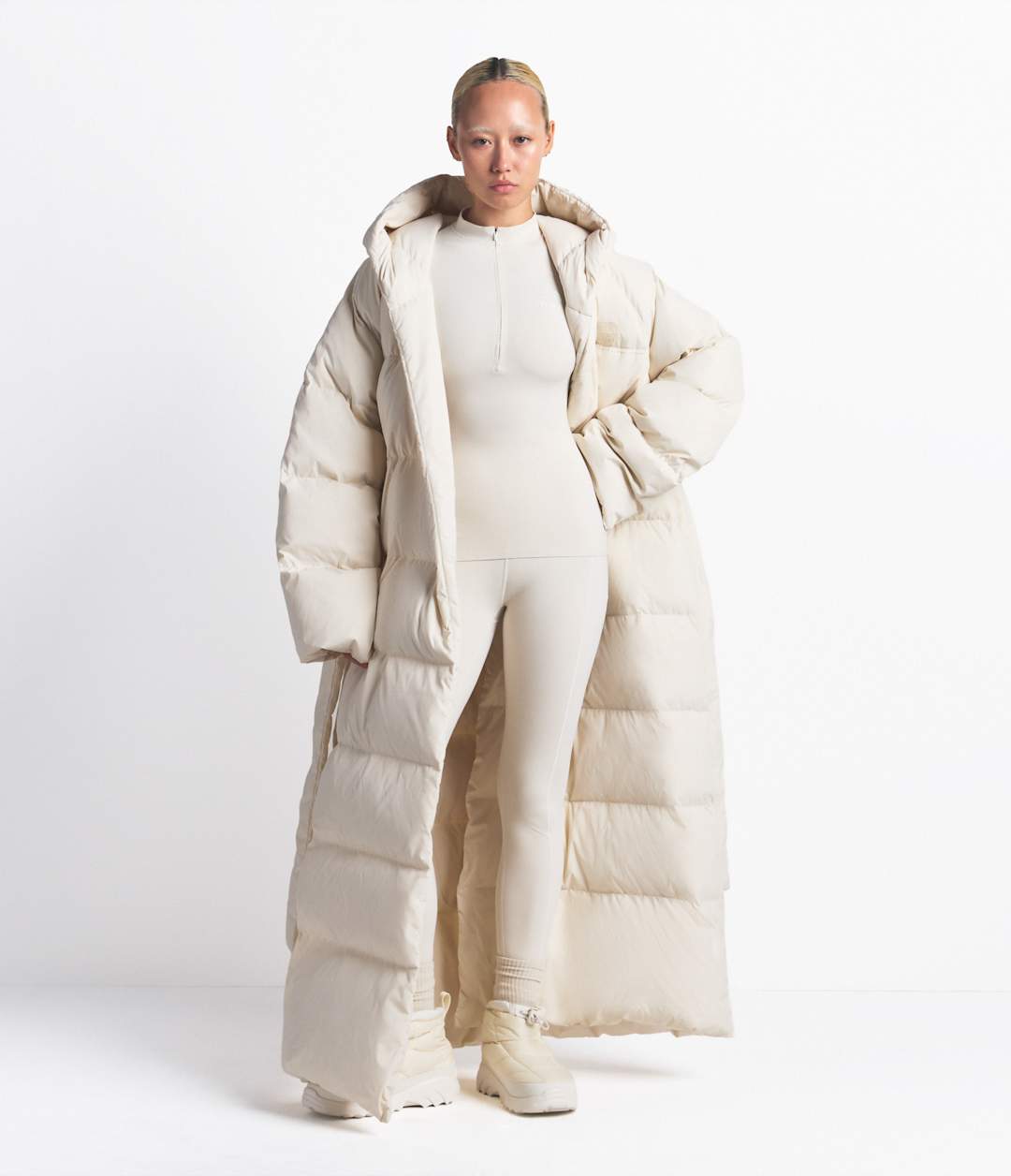 The North Face X SKIMS Women's Nuptse Wrap Parka - The North Face